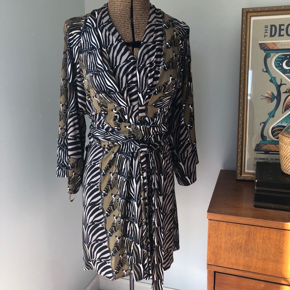 Banana Republic Issa London Zebra Print Dress